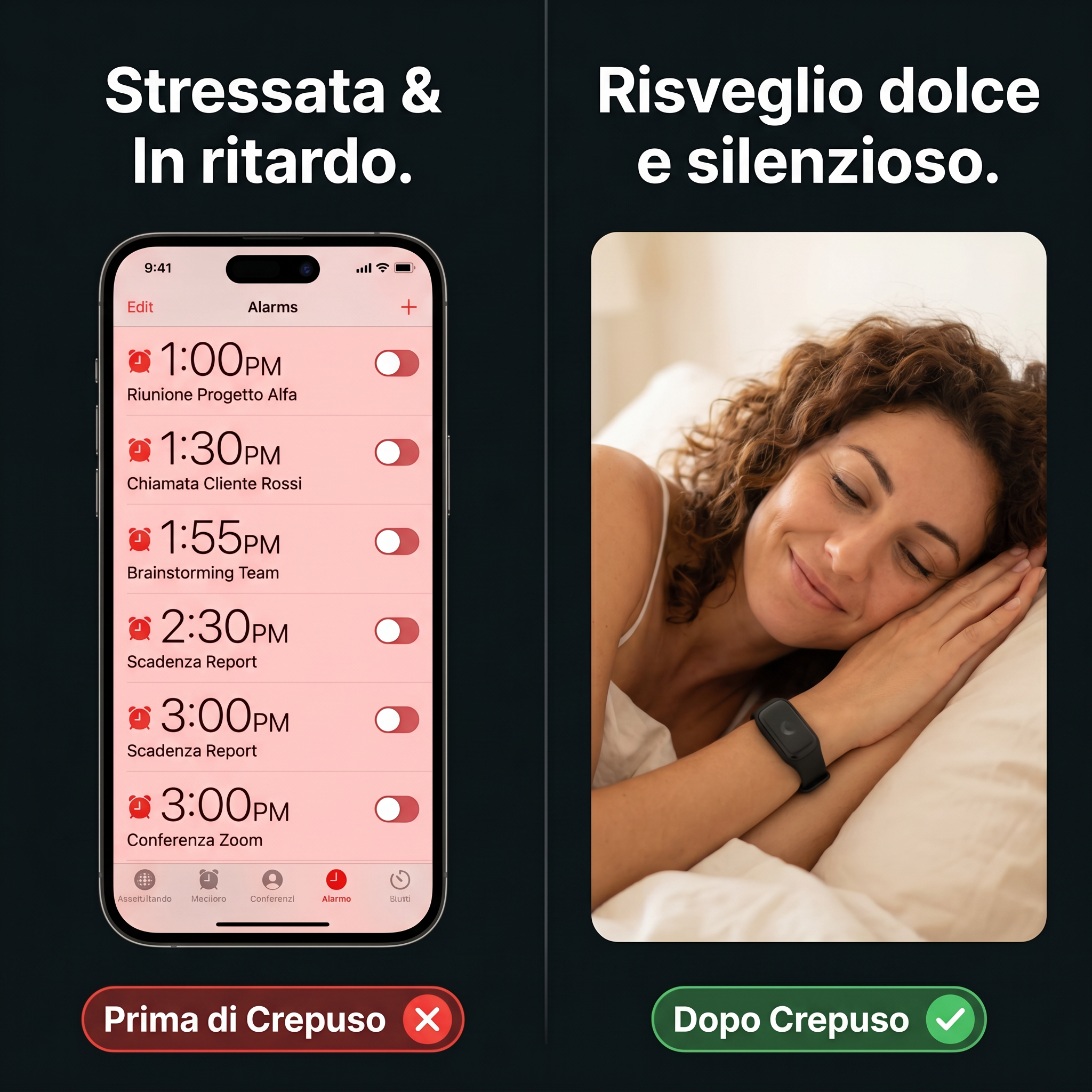 Sveglia Silenziosa al Polso