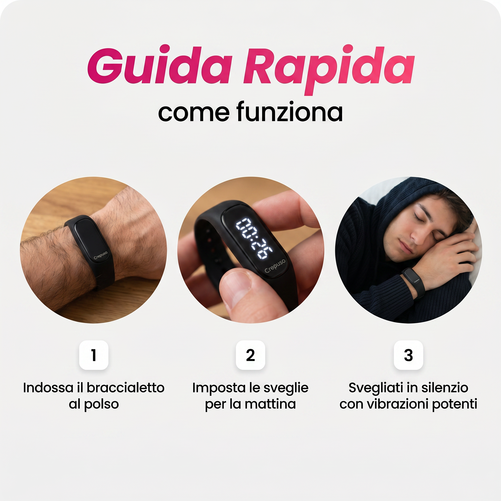 Sveglia Silenziosa al Polso